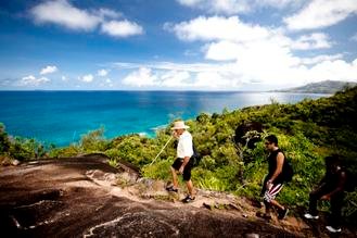 Hiking trail in Seychelles